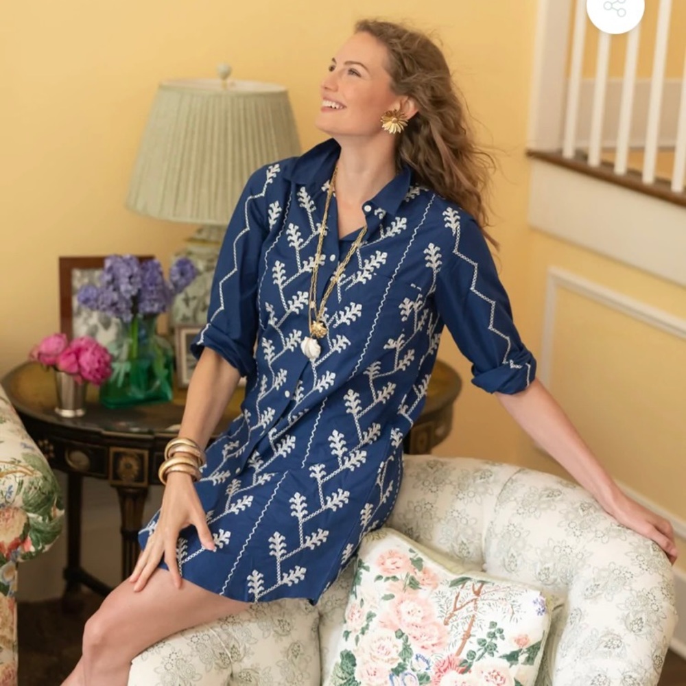 Julia Amory Swizzle dress size medium, navy